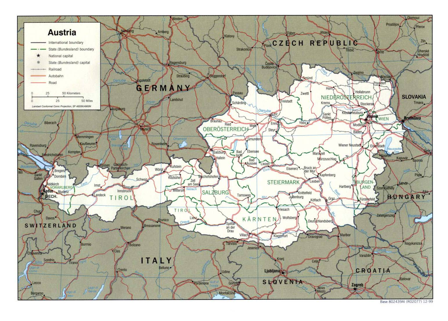 奥地利地形图