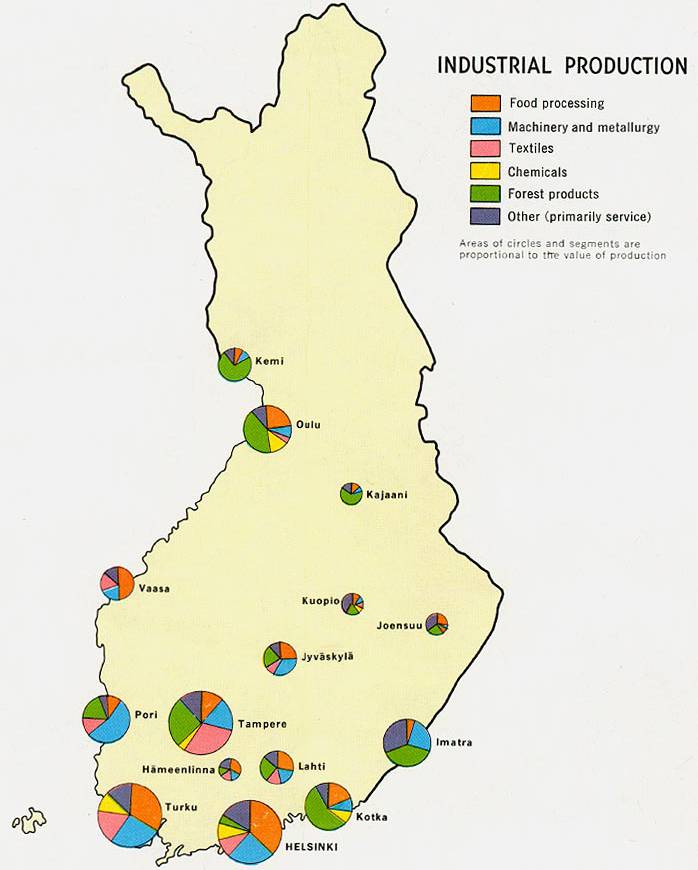芬兰地图产业分布图