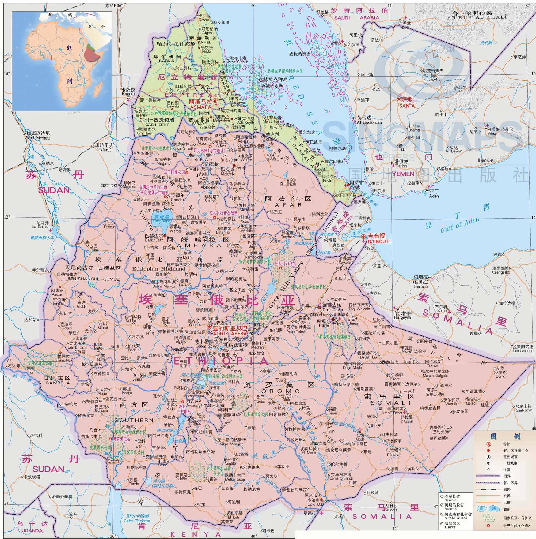 埃塞俄比亚地图